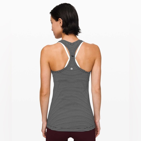 Lululemon Cool Racerback Hype Stripe Black White - Picture 2 of 10